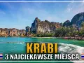 Widok na turkusową wodę, skaliste klify i łodzie w Krabi, Tajlandia.